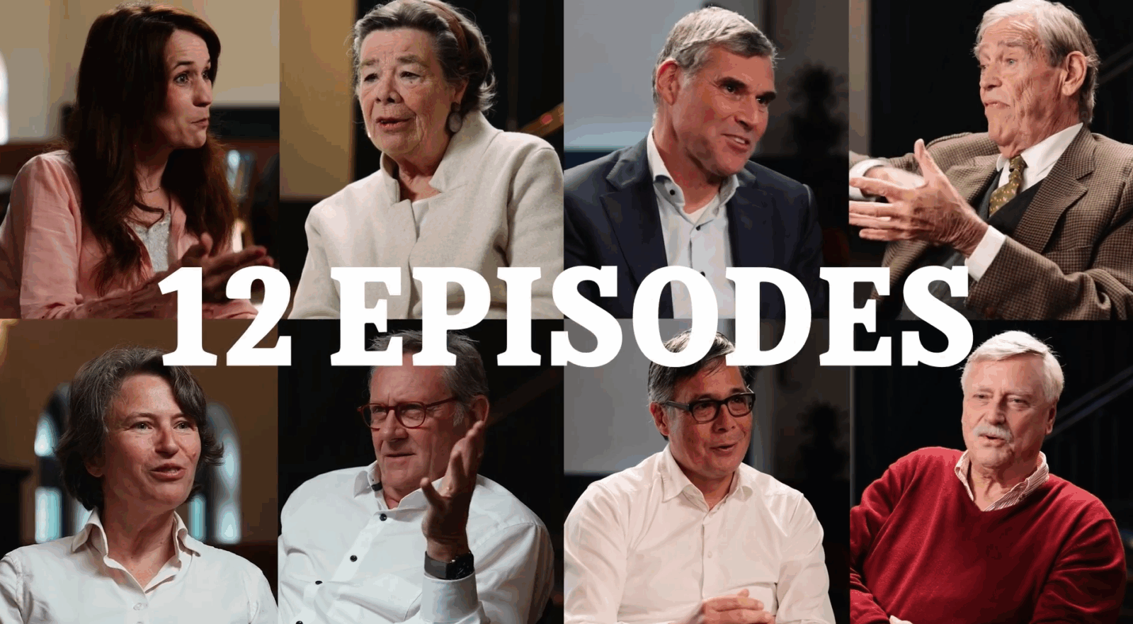 Text: ' Twelve episode' over 8 headshots of Green Giants participants.